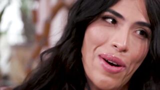 Big tits teen stepdaughter Avery Lust fucks big dick shemale Adira Allure