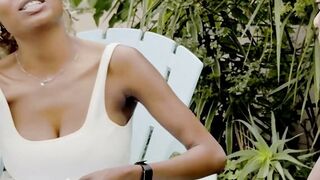 Big boobs African girl enjoys rough sex with her new big dick white friend