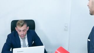 Ricky Blue large cock puts into good use after pounding Robbie Rojo