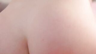 Cum loving Harley Love masturbates stepbro with her titties and mouth