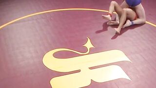 Eli Hunter knocks down Jay Risings butthole after tough wrestling match
