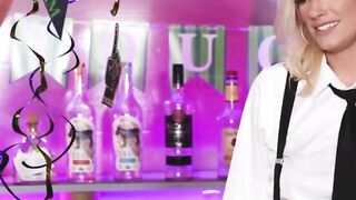 Barmaids holes getting freeused by two guests in a threeway