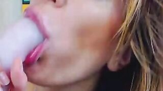 Amateur Adult Video: Riding, Sucking, and Fucking a Dildo
