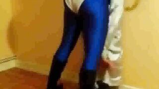 Spandex and hogtied (Amateur Femdom with Jade)