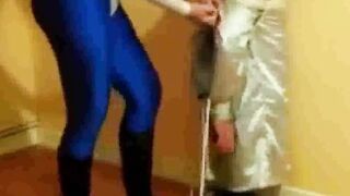 Spandex and hogtied (Amateur Femdom with Jade)
