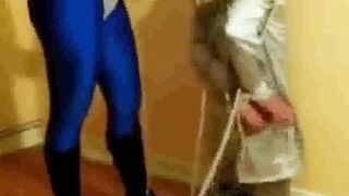 Spandex and hogtied (Amateur Femdom with Jade)