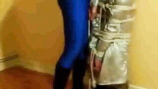 Spandex and hogtied (Amateur Femdom with Jade)