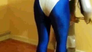 Spandex and hogtied (Amateur Femdom with Jade)