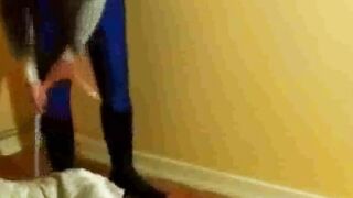 Spandex and hogtied (Amateur Femdom with Jade)