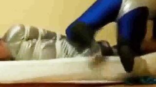 Spandex and hogtied (Amateur Femdom with Jade)