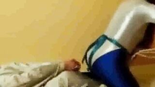 Spandex and hogtied (Amateur Femdom with Jade)