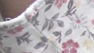Hanging nipples get filmed by horny voyeurs close cam