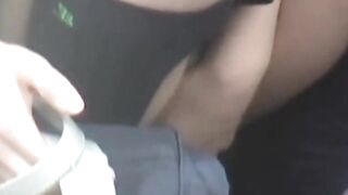 Lady in skirt wipes her pussy after accidentally peeing