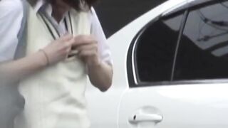 Lady in skirt wipes her pussy after accidentally peeing