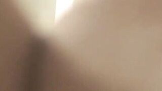 Akina delicately rubs her delicious pussy for secret camera