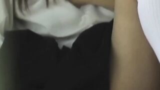 Voyeur cant stop filming this lusty Japanese babe fingering