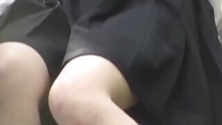Voyeur cant stop filming this lusty Japanese babe fingering