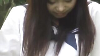 Voyeur cant stop filming this lusty Japanese babe fingering