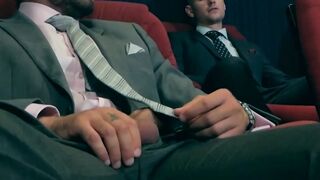 Bruno Max wanking his erect shaft before ass hammering Lukas Daken