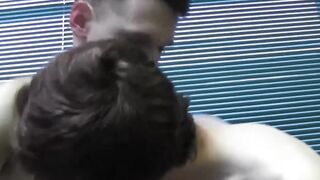 Oscar Roberts fuck trains with Cody Reed and Kamyk in office threesome