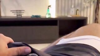 Sexy slut rails massive manhood in bedroom, films it all and shows wifey -