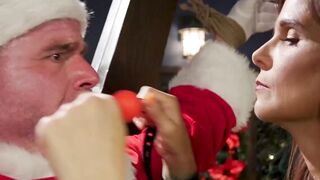 Lusty bitch Syren de Mer catches santa and places him into her BDSM world