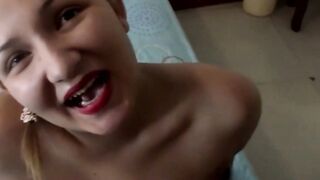 Big ass Latina girl gets fucked hard and white guy enjoyed hot blow job