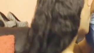 Ebony Amateur Couple's Steamy Sex Session on Webcam