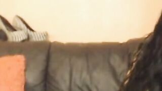 Ebony Amateur Couple's Steamy Sex Session on Webcam