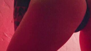 Big boobs curvy tattooed MILF exposes fat ass and hairy lil pussy