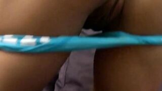 Undecent teen sucks a cock