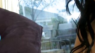 Undecent teen sucks a cock