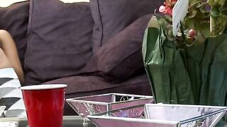 Undecent teen sucks a cock