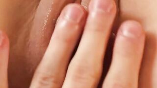 Missionary POV! Close-up beaver poke with a hot, running in rivulets moist girl.