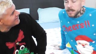 Hot Maddy Black squirts intensely in hardcore Christmas anal threesome