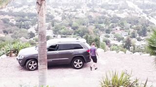 My pool boy fucks my ass while im stucked in door