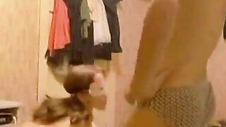 Girl Cheats for Cash: Hardcore Amateur Blowjob