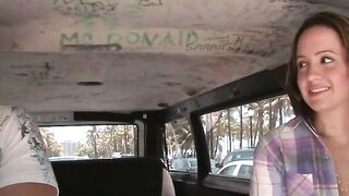 Bitch agrees to fuck in a bus