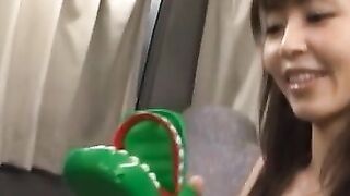 Helpless teen fingered in public