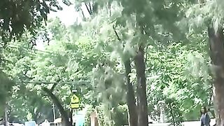 Smacking a big throbbing cock