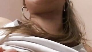 Hot teen shaved pussy in solo