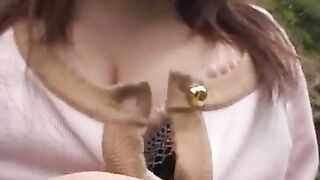 Teen gives hand and blowjob