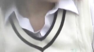 Lady in a skirt wipes pussy after an accidental pee leak