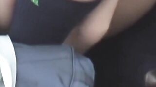 Lady in a skirt wipes pussy after an accidental pee leak