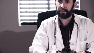 Cunning doctor fucks big tits MILF in front of infertile husband