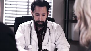 Cunning doctor fucks big tits MILF in front of infertile husband