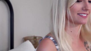 Slutty blonde stepsister gets teen pussy pounded by older stepbro