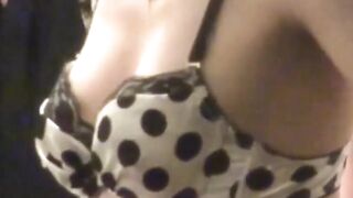 Voyeur spies Asian hottie rubbing slick sensitive cunt