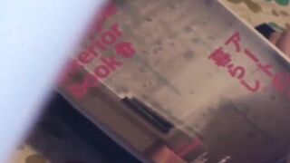 Japanese hottie solo drills tight pink cunt for loud fun