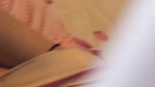 Japanese hottie solo drills tight pink cunt for loud fun